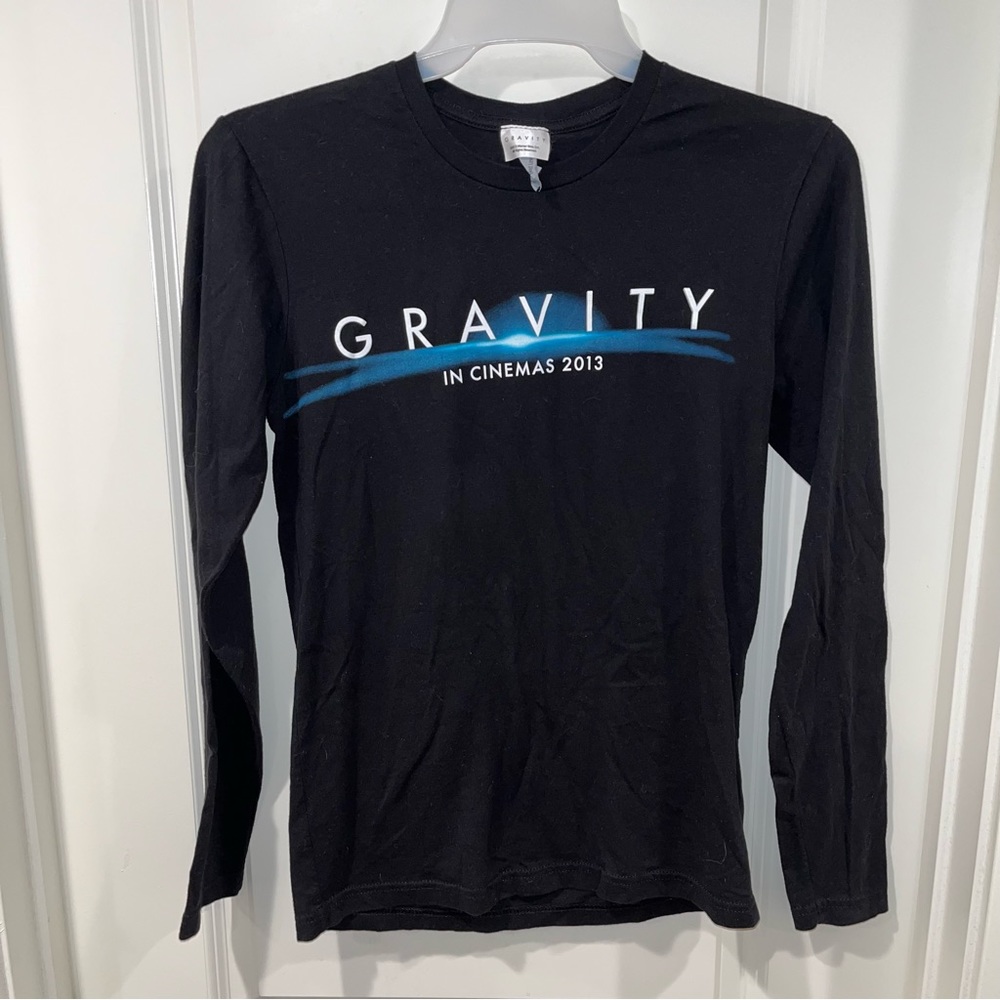 2013 Gravity in cinemas movie promo graphic t-shirt unisex size small black rare